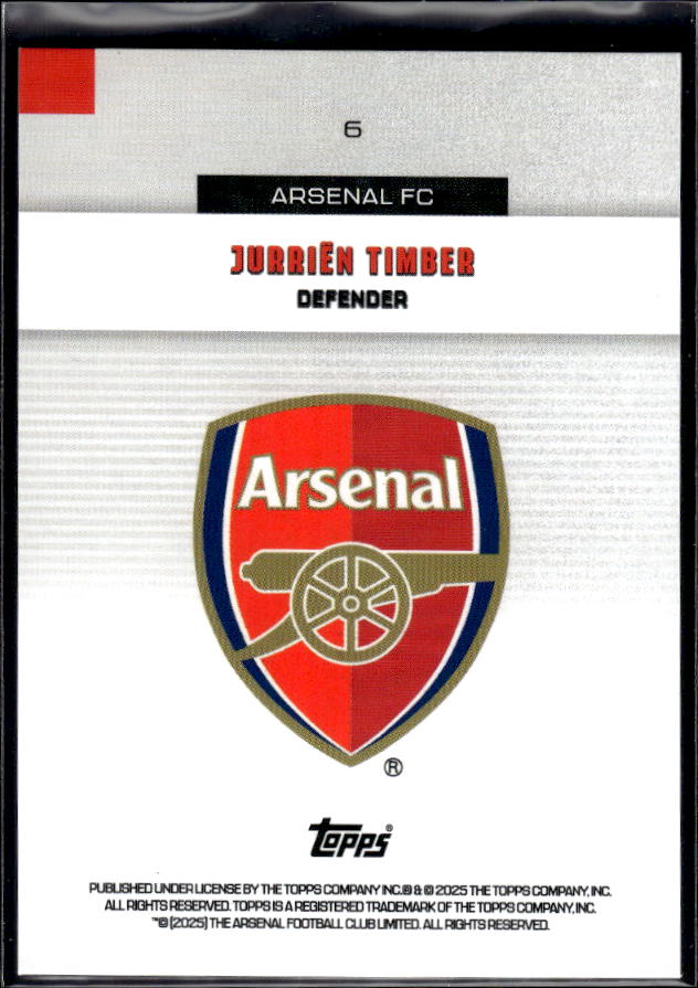 Arsenal Team Set #6 Jurrien Timber Base