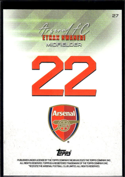 Arsenal Team Set #22 Ethan Nwaneri Variation