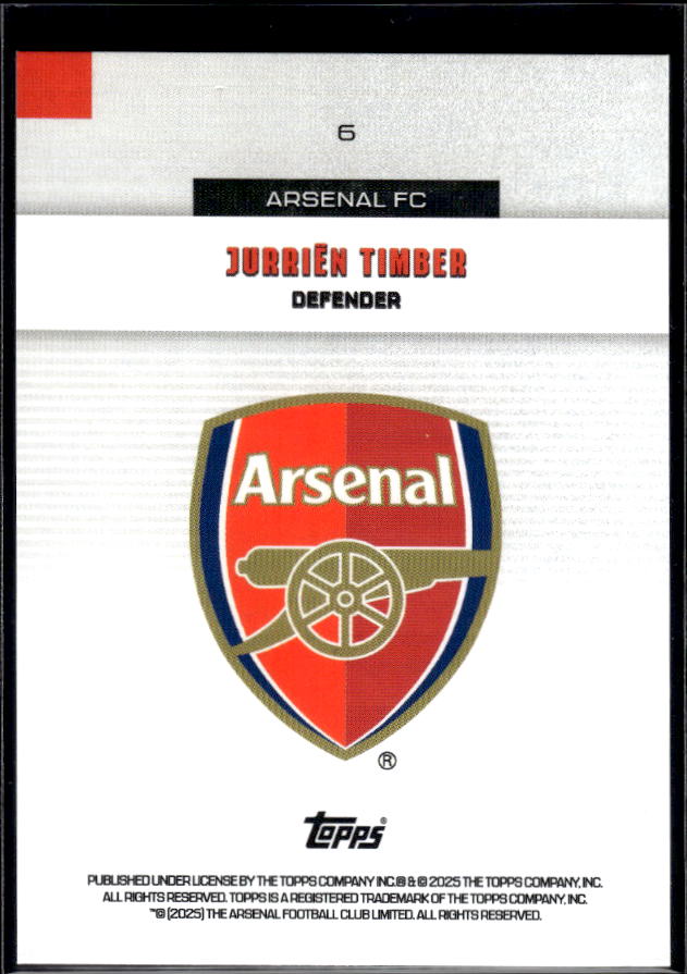 Arsenal Team Set #6 Jurrien Timber Base