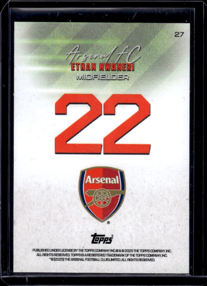 Arsenal Team Set #22 Ethan Nwaneri Variation Static