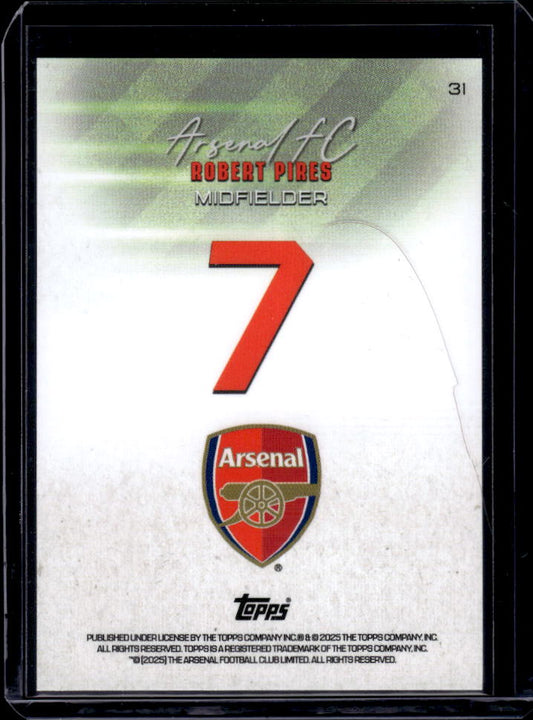 Arsenal Team Set #7 Robert Pires Variation Static