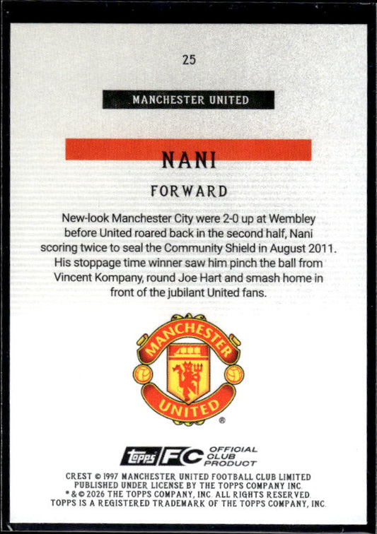 Manchester United Team Set #25 Nani Bona Fide