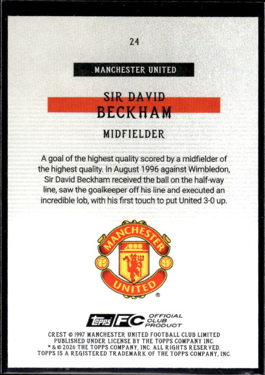 Manchester United Team Set #24 David Beckham Bona Fide