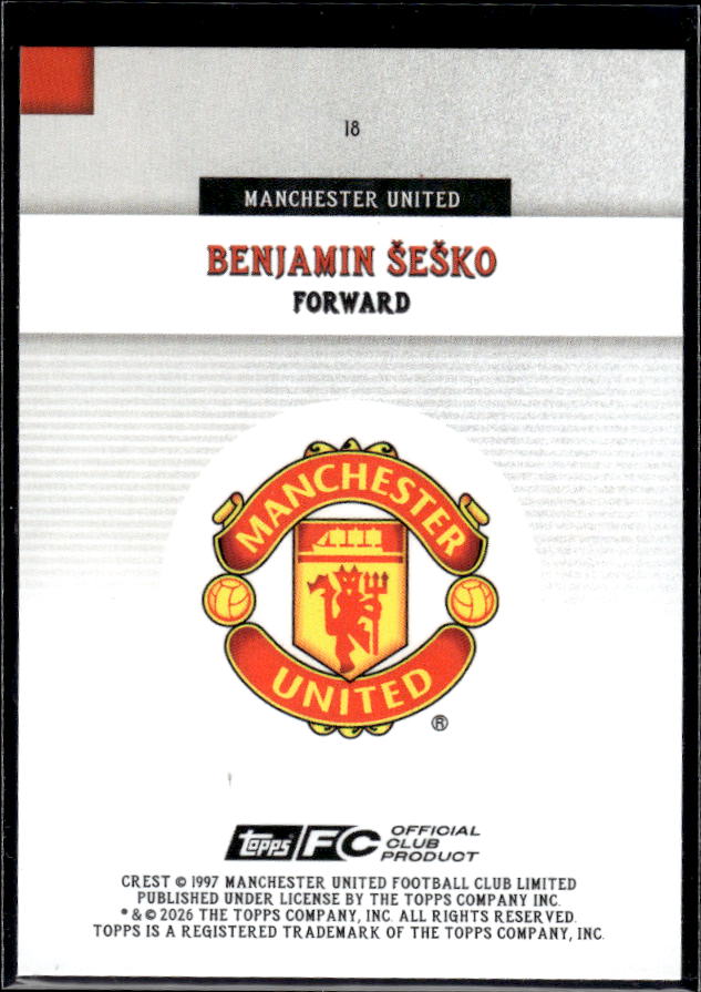 Manchester United Team Set #18 Benjamin Sesko First Team
