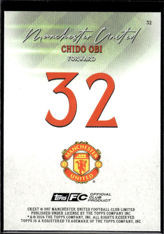 Manchester United Team Set #32 Chido Obi Pitch Pursuits