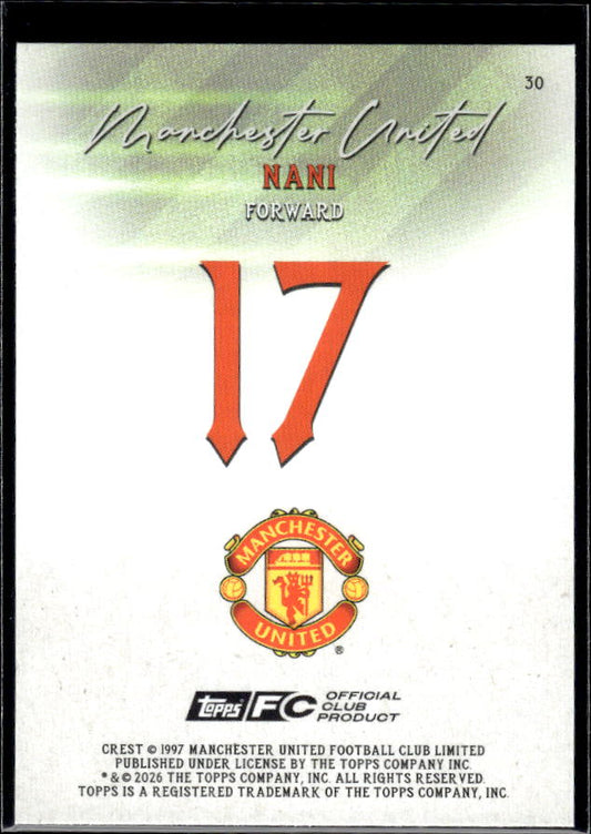 Manchester United Team Set #17 Nani Pitch Pursuits