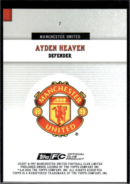 Manchester United Team Set #7 Ayden Heaven Holo