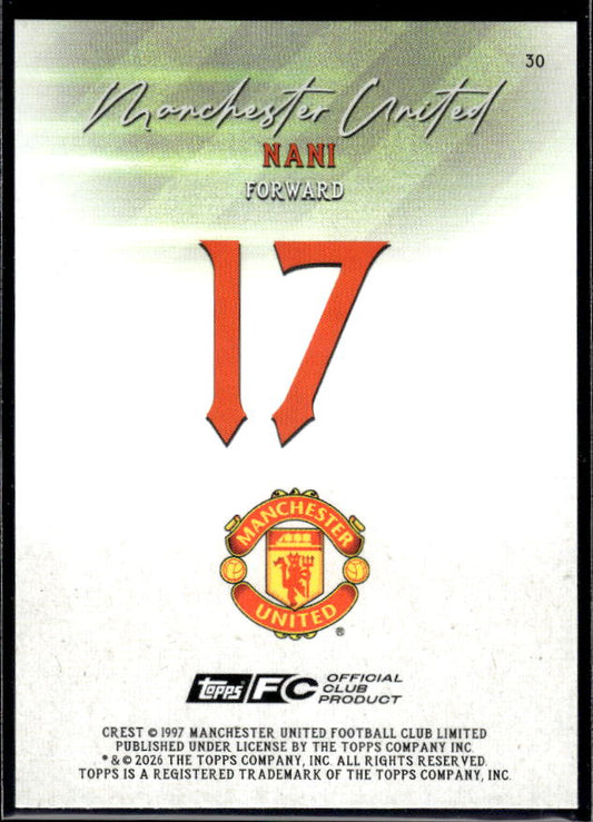 Manchester United Team Set #17 Nani Pitch Pursuits