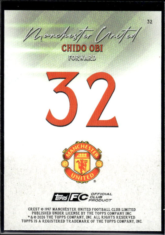 Manchester United Team Set #32 Chido Obi Pitch Pursuits
