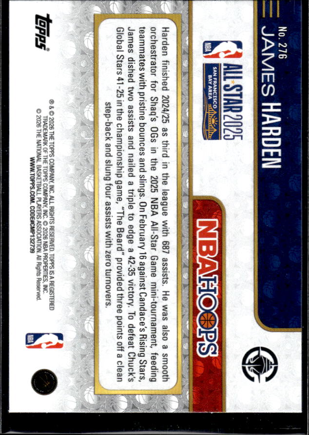2025-26 Hoops #276 James Harden All-Star