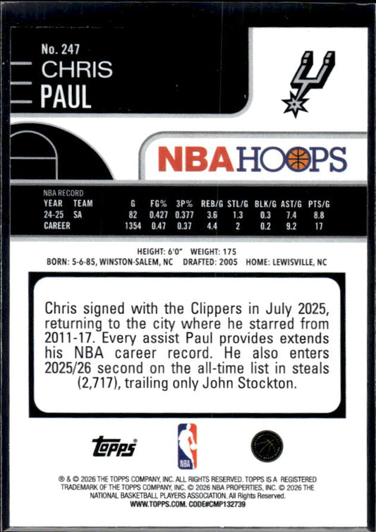 2025-26 Hoops #247 Chris Paul Base