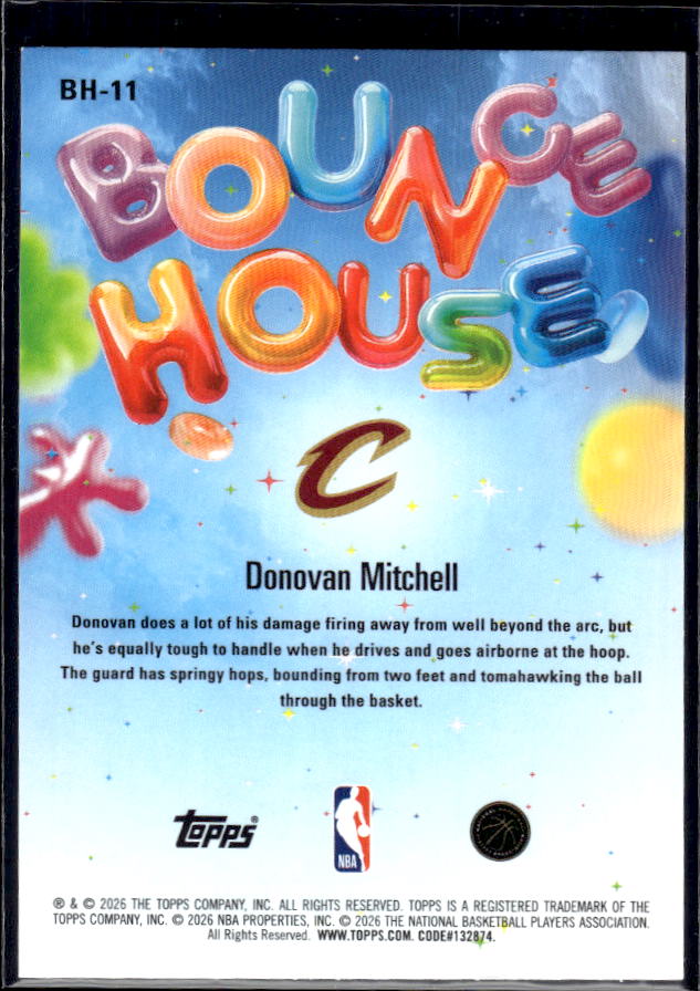 2025-26 Hoops #BH-11 Donovan Mitchell Bounce House – back