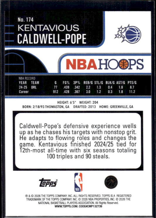 2025-26 Hoops #174 Kentavious Caldwell-Pope Base – back
