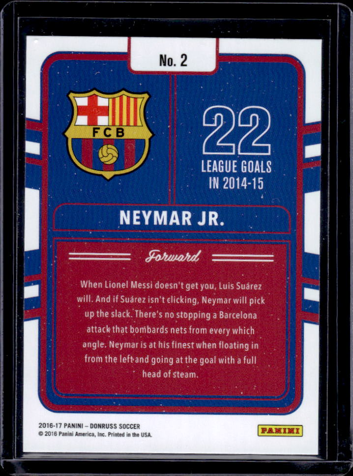 2016-17 Donruss #2 Neymar Jr. Production Line