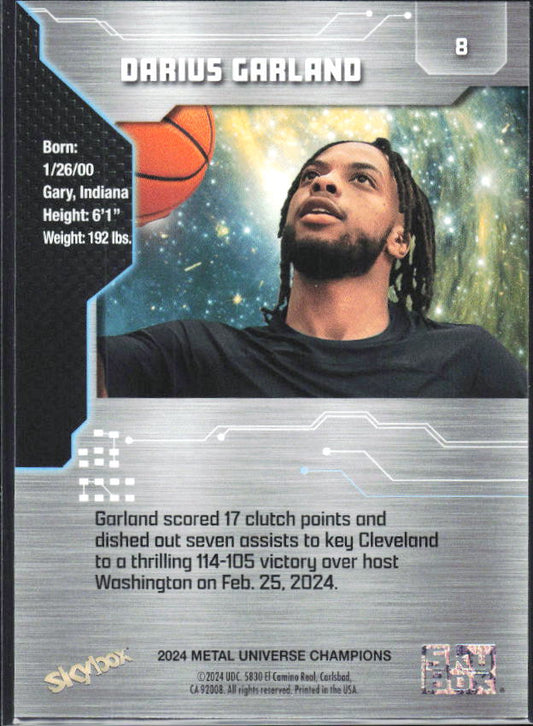 2024 SkyBox Metal Universe Champions #8 Darius Garland - baksida
