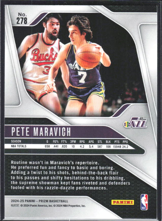 2024-25 Panini Prizm #278 Pete Maravich - baksida