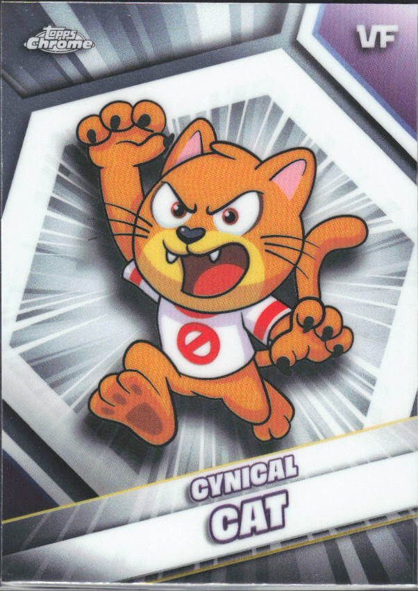 2026 Topps Chrome VeeFriends #1 Cynical Cat - framsida