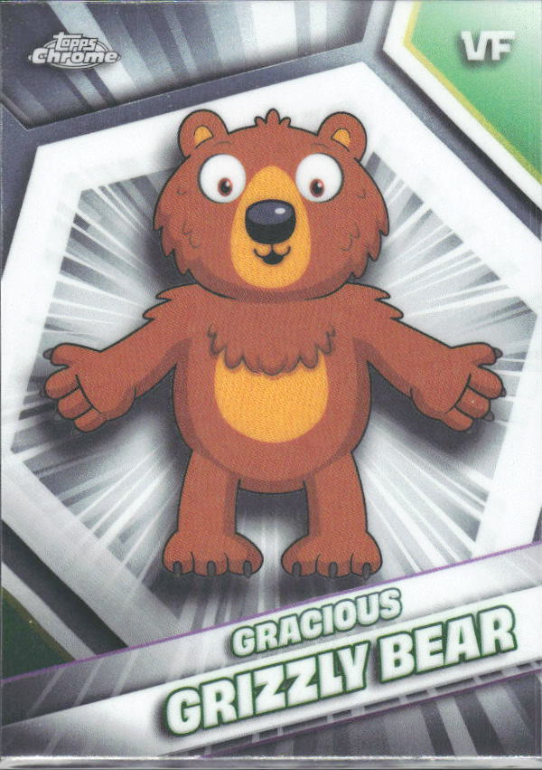 2026 Topps Chrome VeeFriends #87 Gracious Grizzly Bear - framsida