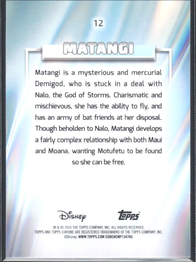 2026 Topps Chrome Disney #12 Matangi
