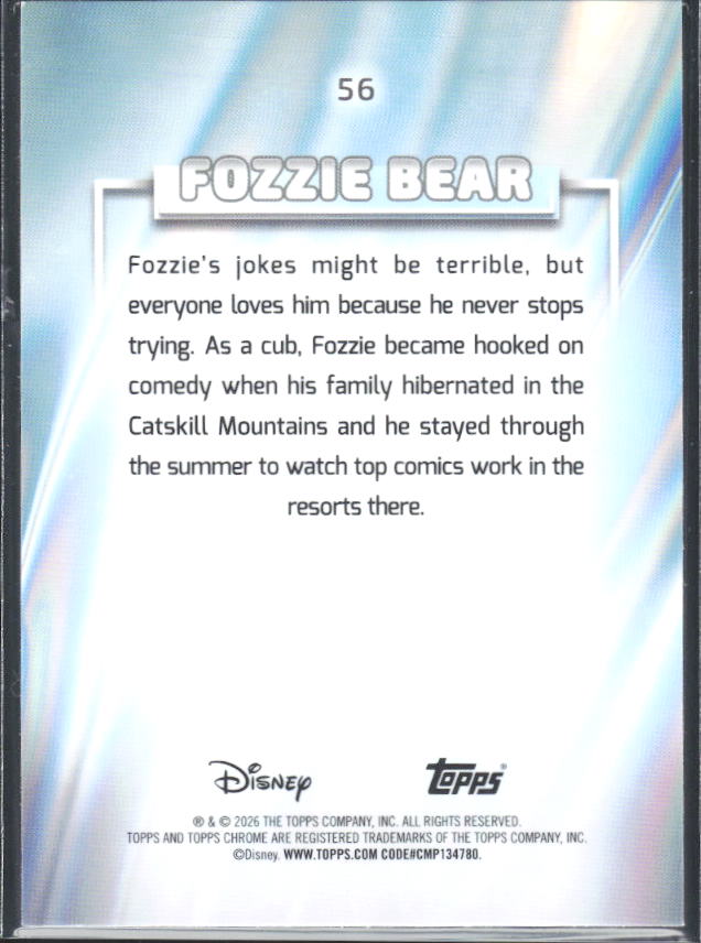 2026 Topps Chrome Disney #56 Fozzie Bear