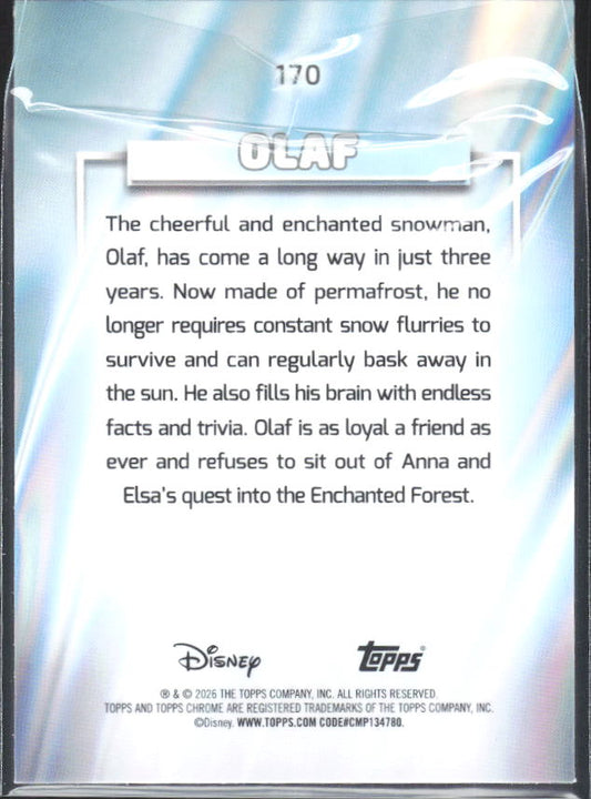 2026 Topps Chrome Disney #170 Olaf