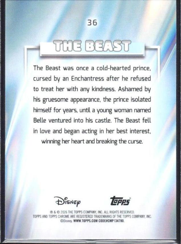 2026 Topps Chrome Disney #36 The Beast
