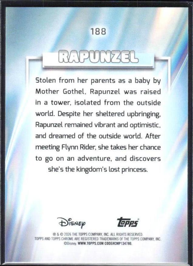 2026 Topps Chrome Disney #188 Rapunzel