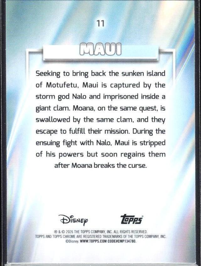 2026 Topps Chrome Disney #11 Maui Prism