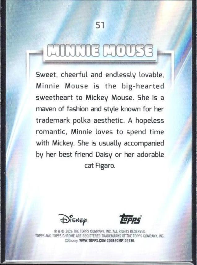 2026 Topps Chrome Disney #51 Minnie Mouse