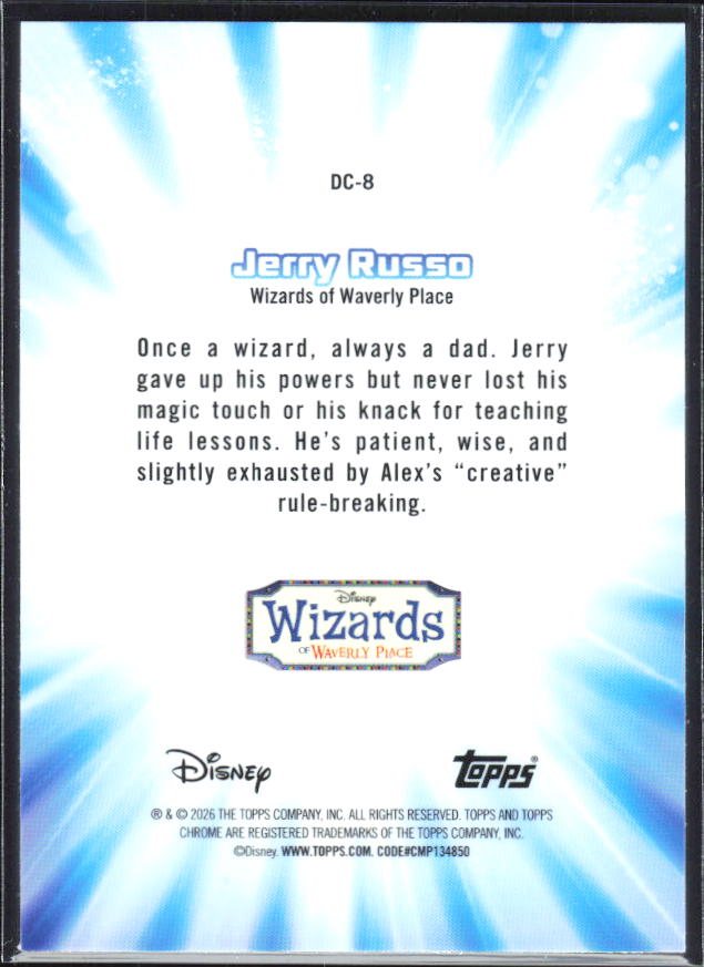 2026 Topps Chrome Disney #DC-8 Jerry Russo Disney Channel Throwback