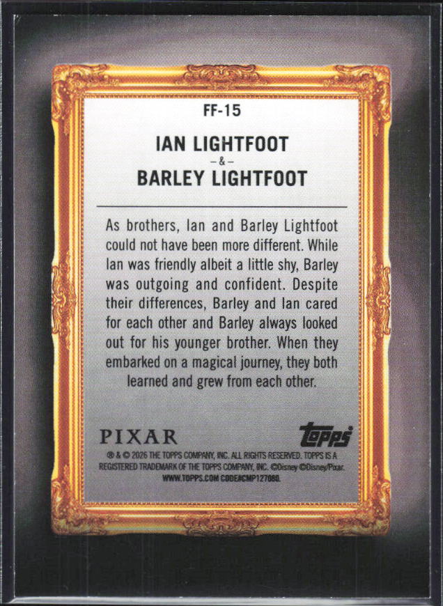2026 Topps Disney Neon #FF-15 Ian Lightfoot / Barley Lightfoot