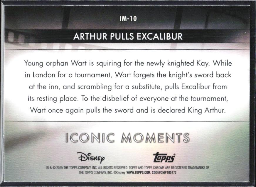 2026 Topps Chrome Disney #IM-10 Arthur Pulls Excalibur