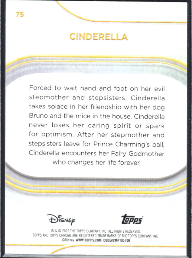 2025 Topps Chrome Disney #75 Cinderella