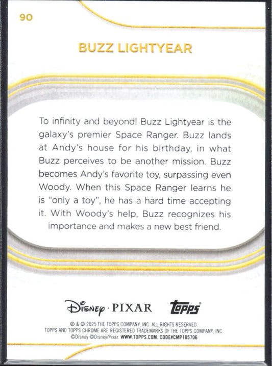 2025 Topps Chrome Disney #90 Buzz Lightyear