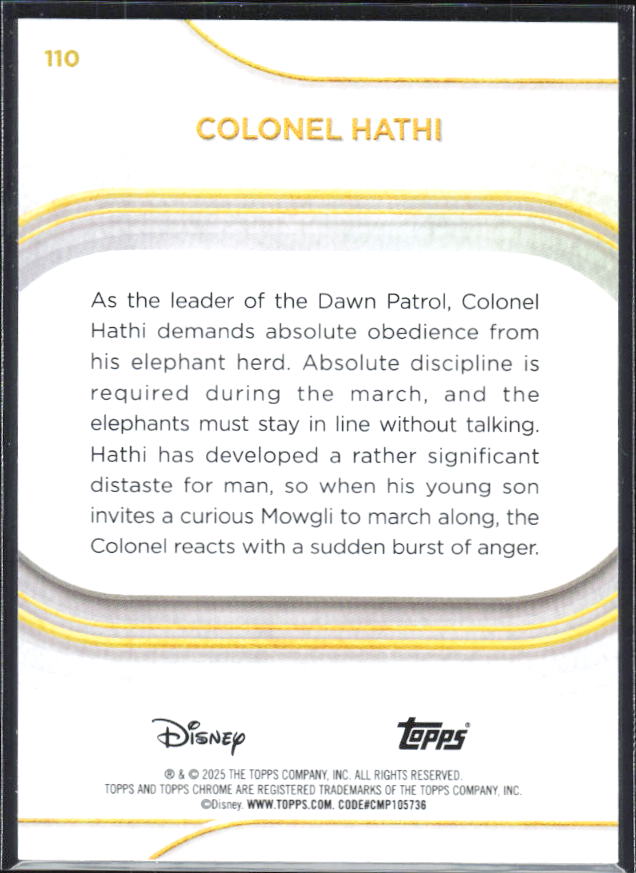 2025 Topps Chrome Disney #110 Colonel Hathi