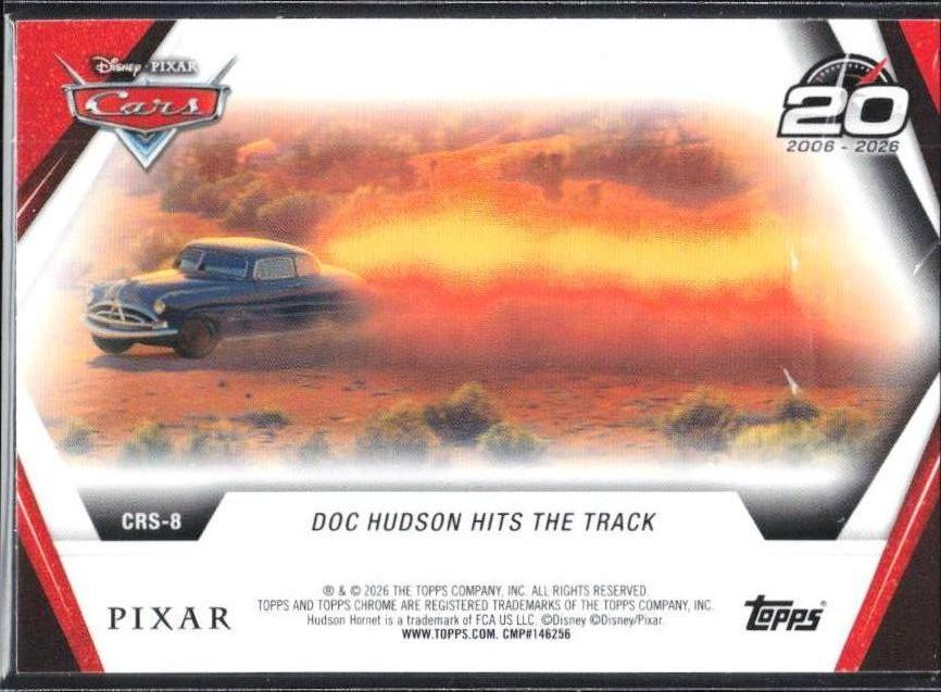 2026 Topps Chrome Disney #CRS-8 Doc Hudson Hits the Track