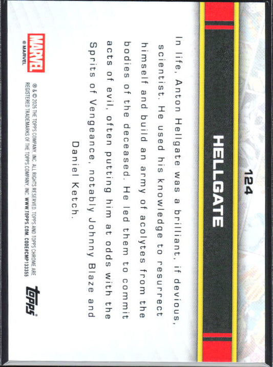 2026 Topps Chrome Marvel Comics #124 Hellgate - baksida