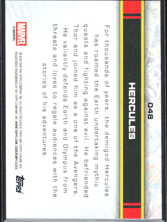 2026 Topps Chrome Marvel Comics #48 Hercules - baksida