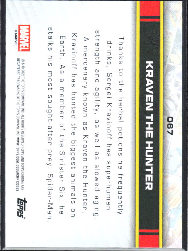2022 Upper Deck Marvel Beginnings Volume 2, Series 1 #FA29 Kraven The Hunter First Appearance Variants - baksida