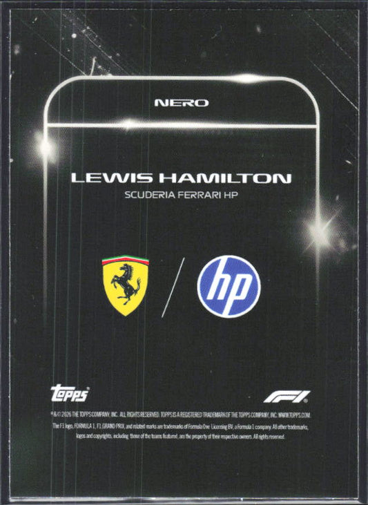 2026 Topps Formula 1 Lights Out Nero Lewis Hamilton - baksida