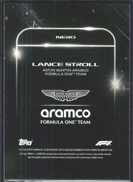 2026 Topps Formula 1 Lights Out Nero Lance Stroll - baksida