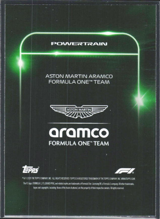 2026 Topps Formula 1 Lights Out Powertrain Adrian Newey / Fernando Alonso / Lance Stroll - baksida