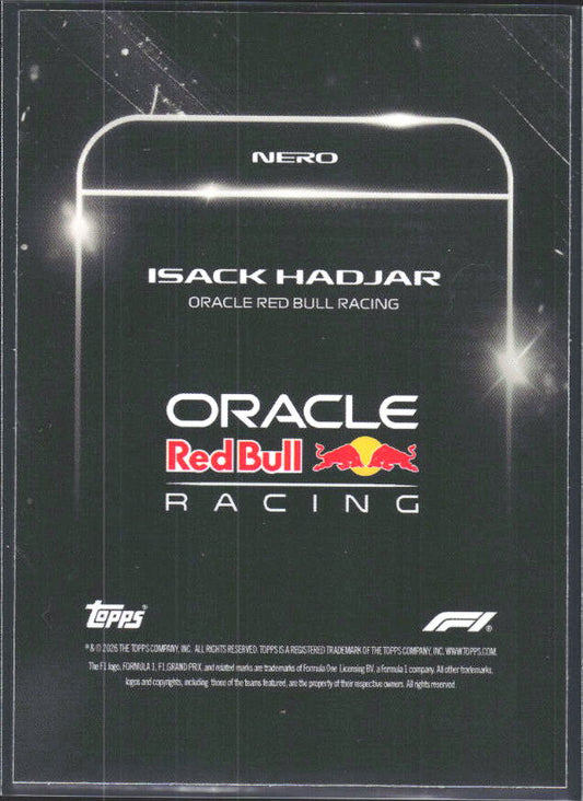 2026 Topps Formula 1 Lights Out Nero Isack Hadjar - baksida