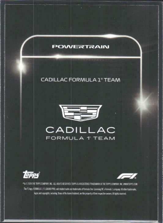 2026 Topps Formula 1 Lights Out Powertrain Graeme Lowdon / Sergio Perez / Valtteri Bottas - baksida