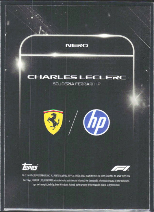 2026 Topps Formula 1 Lights Out Nero Charles Leclerc - baksida