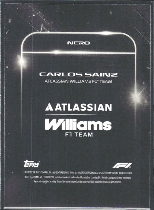 2026 Topps Formula 1 Lights Out Nero Carlos Sainz - baksida
