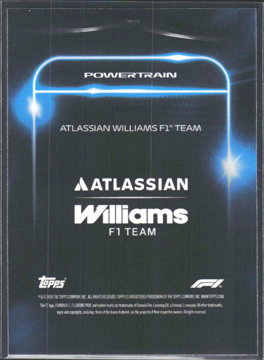 2026 Topps Formula 1 Lights Out Powertrain James Vowles / Alex Albon / Carlos Sainz - baksida