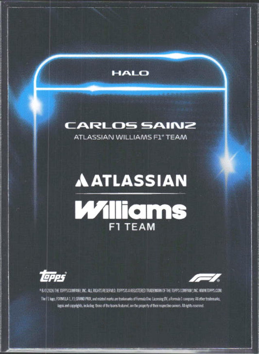 2026 Topps Formula 1 Lights Out Halo Carlos Sainz - baksida