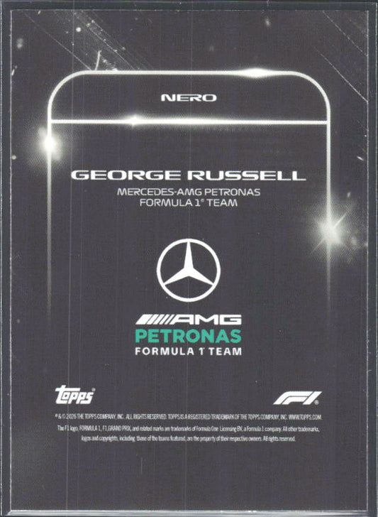 2026 Topps Formula 1 Lights Out Nero George Russell - baksida