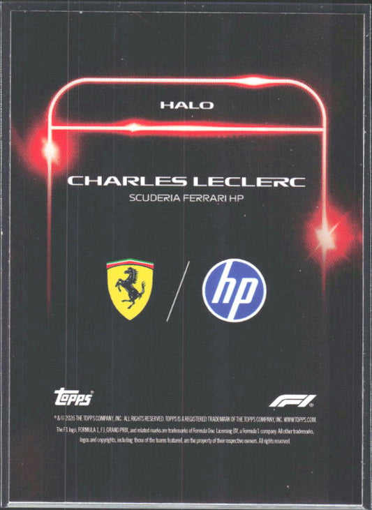 2026 Topps Formula 1 Lights Out Halo Charles Leclerc - baksida